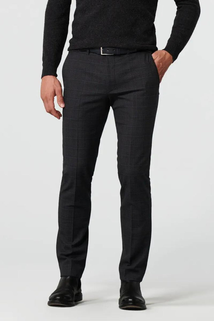 Meyer chino BONN 2-2596-54% katoen, 24% polyester, 20% wol, 2% elasthaan-HEREN BROEKEN-Antraciet