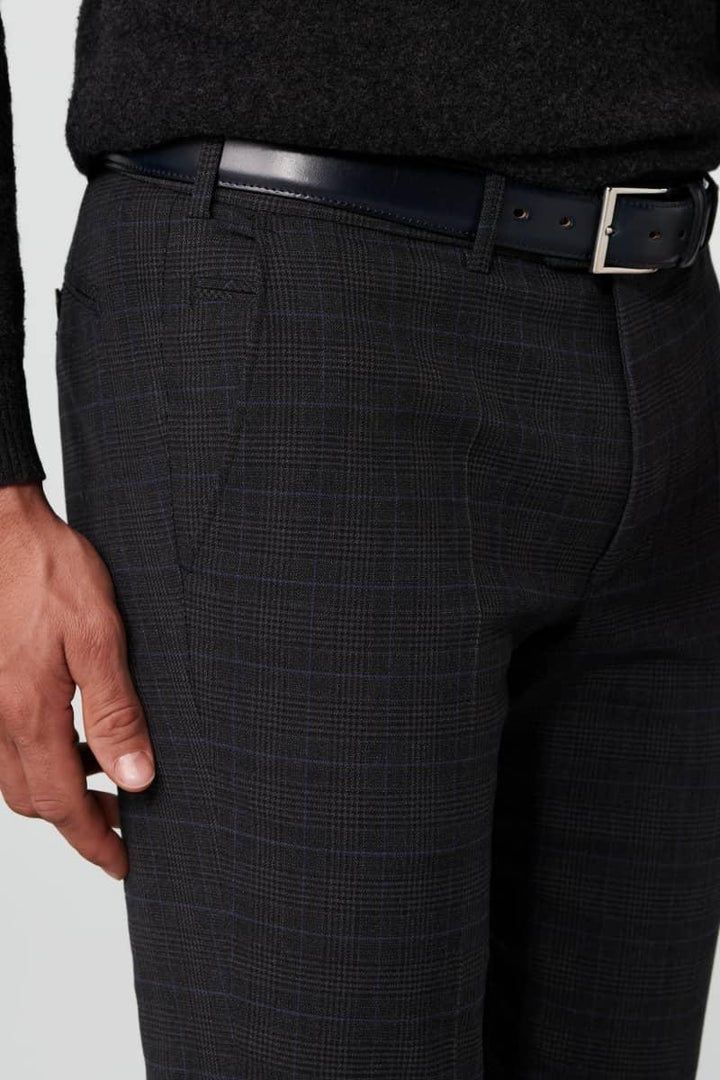 Meyer chino BONN 2-2596-54% katoen, 24% polyester, 20% wol, 2% elasthaan-HEREN BROEKEN-Antraciet