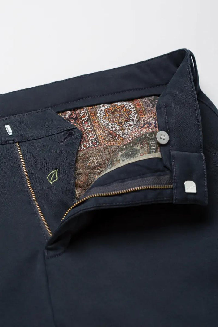 Meyer chino BONN 2-3925-98% katoen, 2% elasthaan-HEREN BROEKEN-Blauw