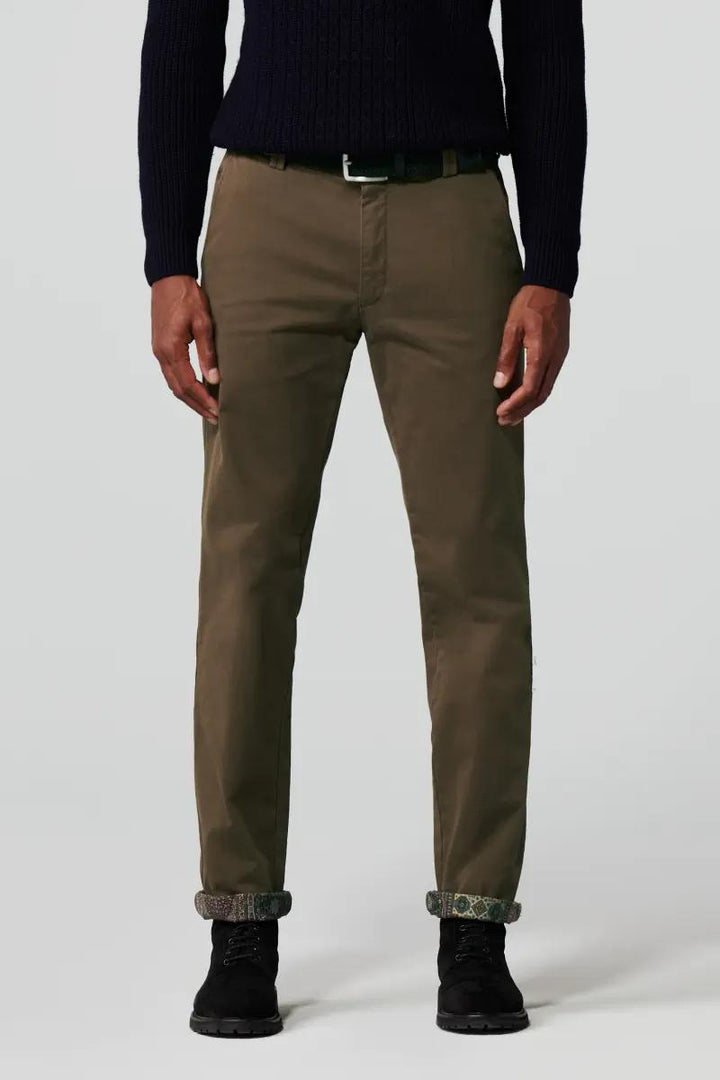 Meyer chino BONN 2-3925-98% katoen, 2% elasthaan-HEREN BROEKEN-Bruin