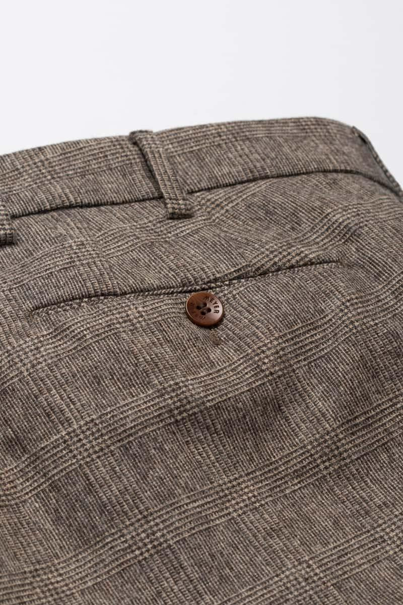 Meyer chino BONN 2-8811-60% wol, 38% polyester, 2% elasthaan-HEREN BROEKEN-Bruin