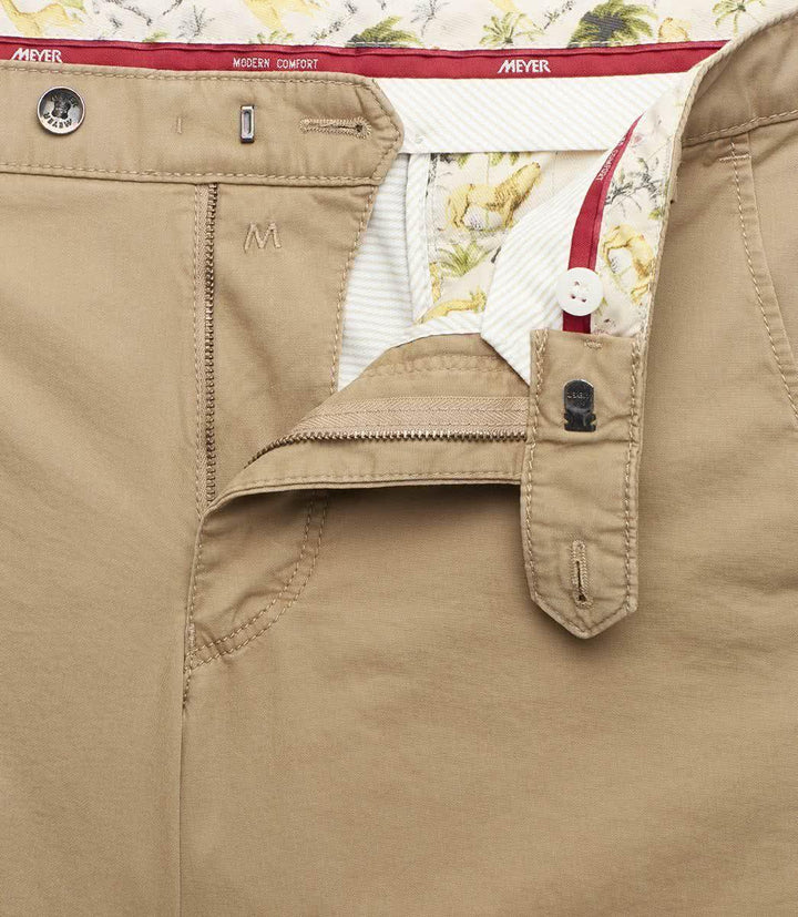 Meyer chino Bonn-96% Katoen, 4% Elastaan-HEREN BROEKEN-Beige