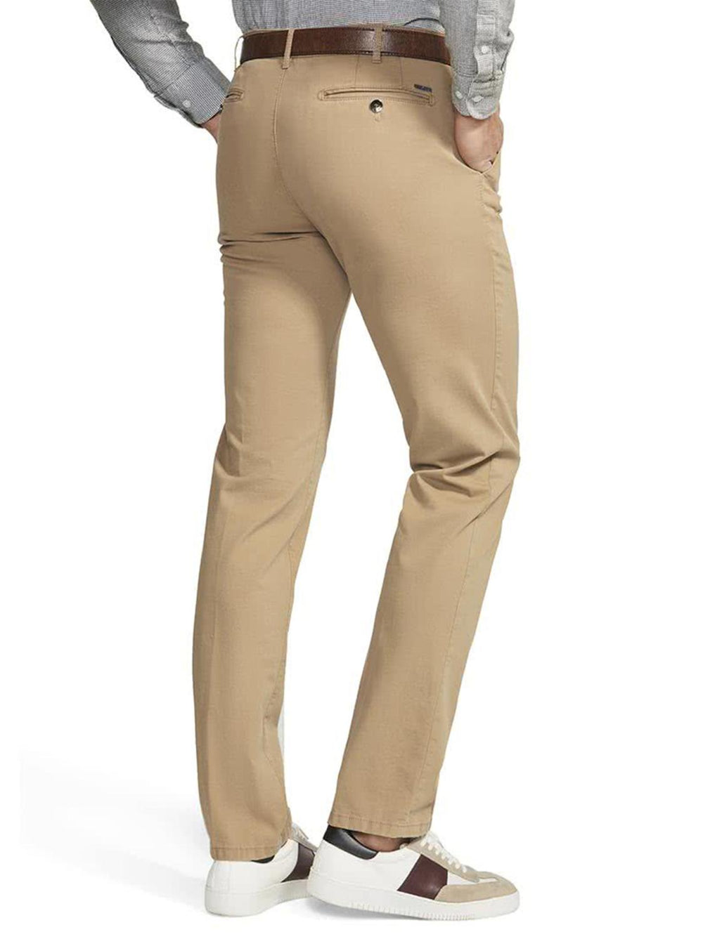 Meyer chino Bonn-96% Katoen, 4% Elastaan-HEREN BROEKEN-Beige