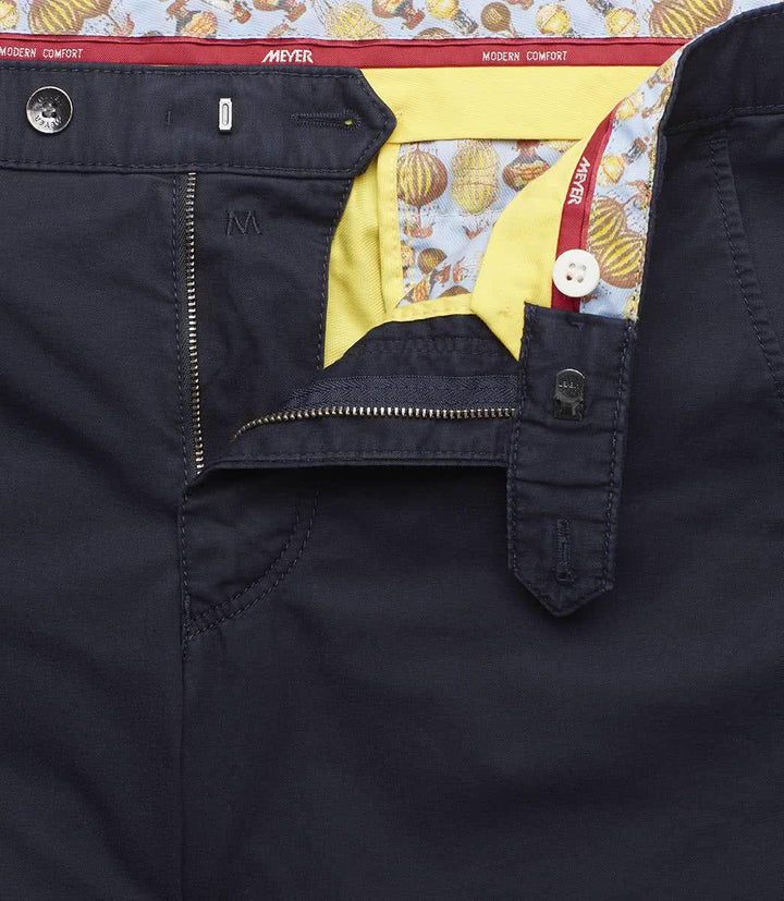 Meyer chino Bonn-96% Katoen, 4% Elastaan-HEREN BROEKEN-Blauw