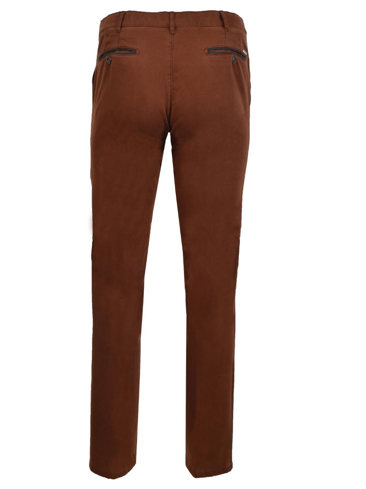 Meyer chino BONN-96% katoen, 4% elastaan-HEREN BROEKEN-Oranje