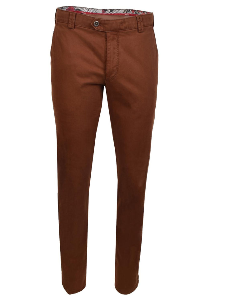 Meyer chino BONN-96% katoen, 4% elastaan-HEREN BROEKEN-Oranje