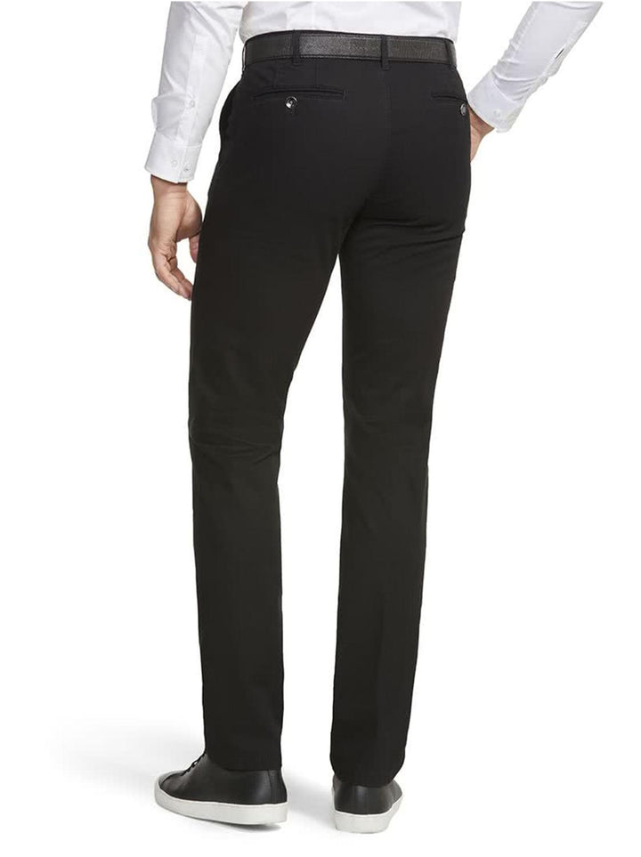 Meyer chino Bonn-96% Katoen, 4% Elastaan-HEREN BROEKEN-Zwart