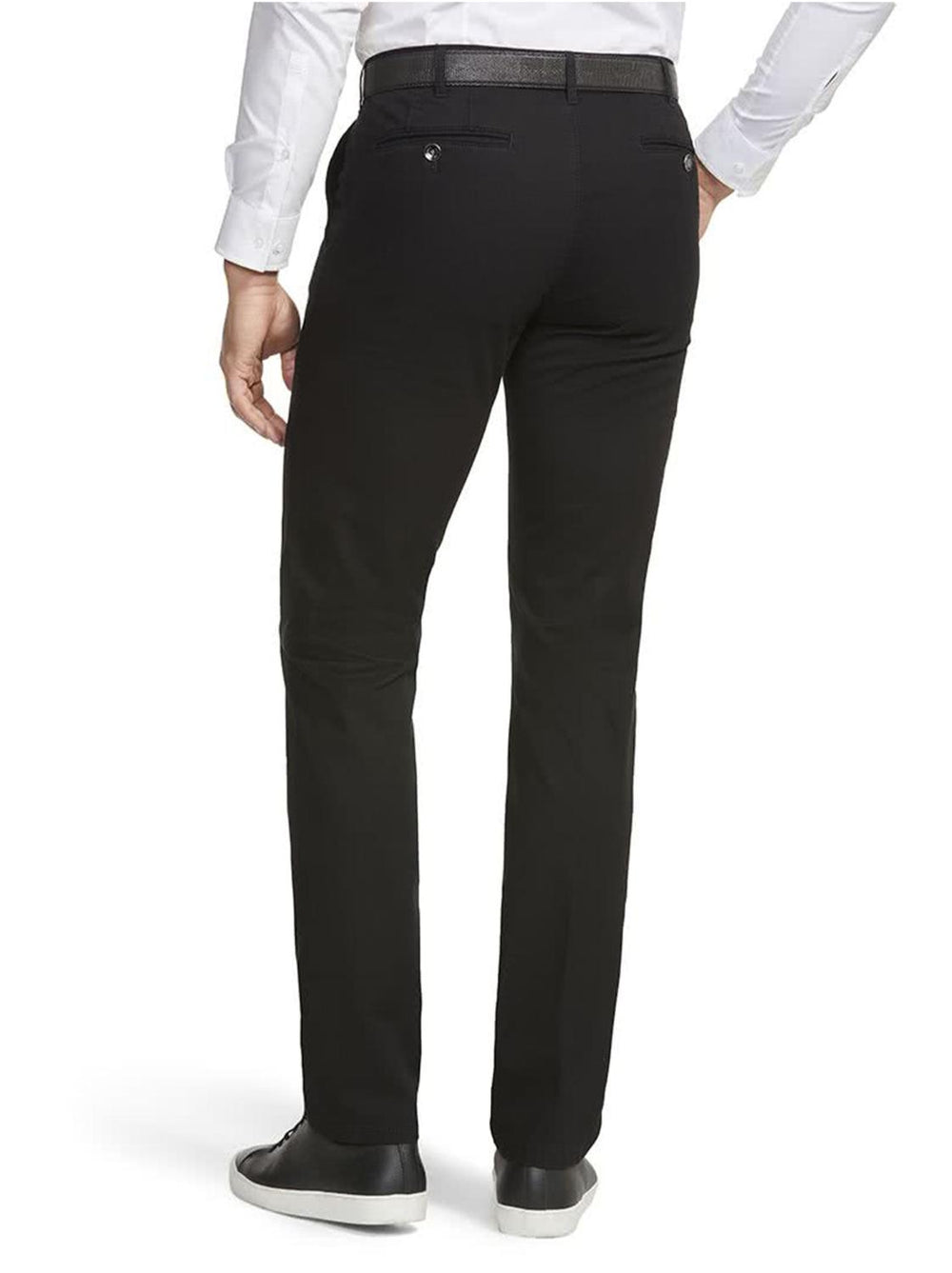 Meyer chino Bonn-96% Katoen, 4% Elastaan-HEREN BROEKEN-Zwart