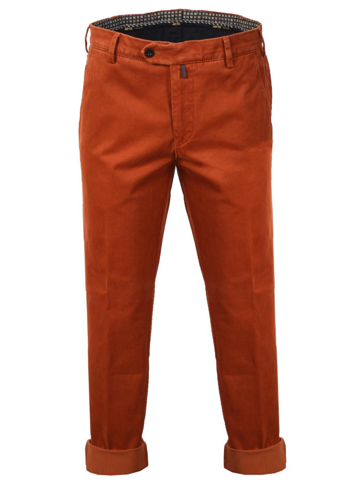 Meyer chino Bonn-98% katoen<br />2% elastan-HEREN BROEKEN-Oranje