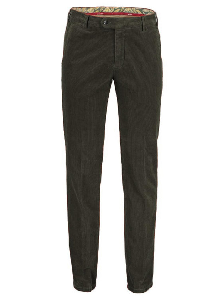 Meyer chino Bonn corduroy-98% katoen, 2% elastaan-HEREN BROEKEN-Groen