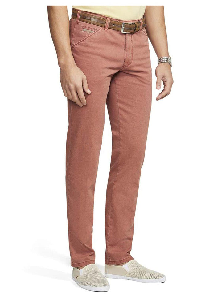 Meyer chino Chicago-97% katoen, 3% elasthaan-HEREN BROEKEN-Oranje