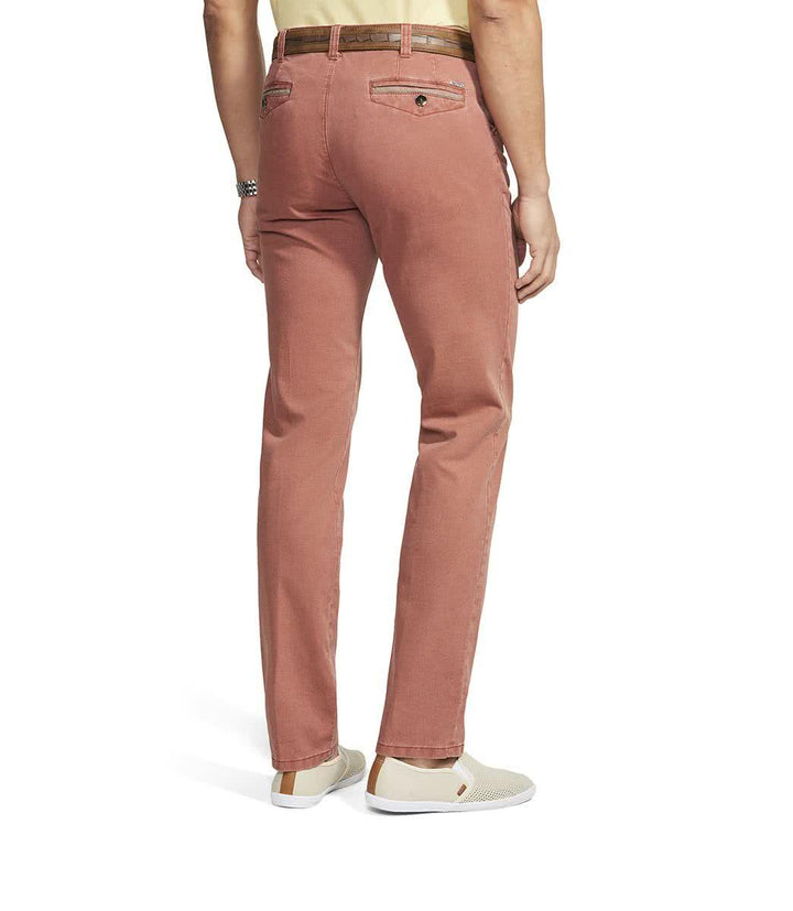 Meyer chino Chicago-97% katoen, 3% elasthaan-HEREN BROEKEN-Oranje