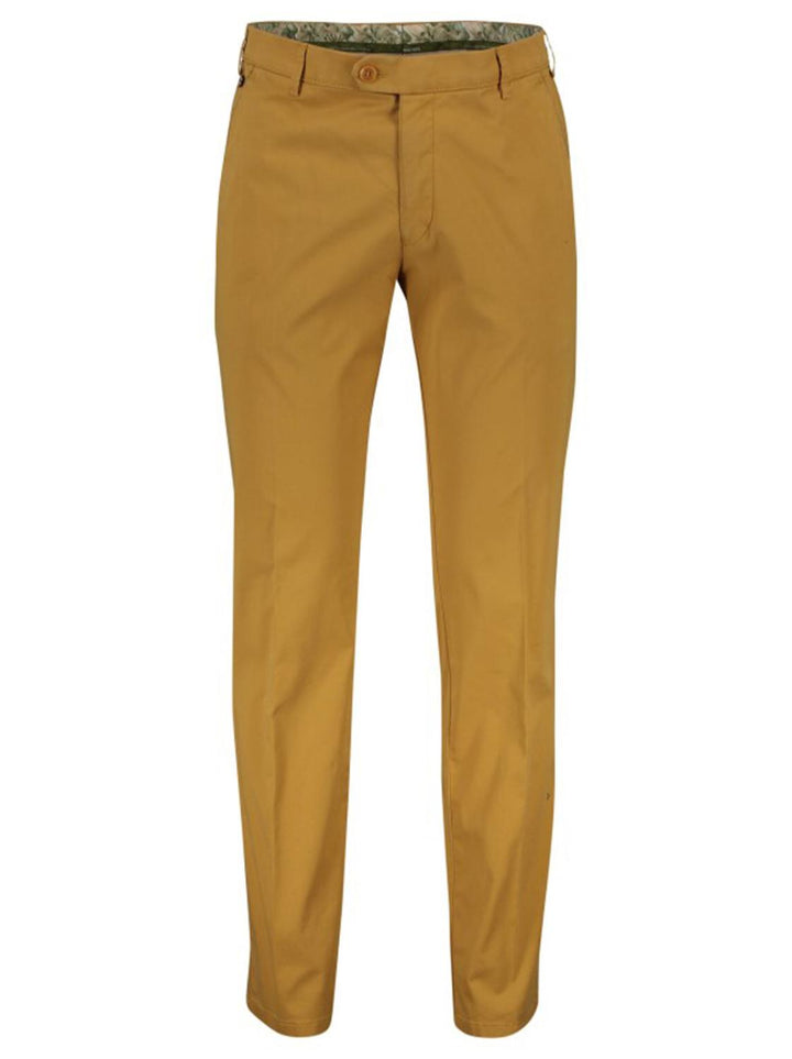 Meyer chino NEW YORK 1-5000-97% katoen, 3% elasthaan-HEREN BROEKEN-Geel