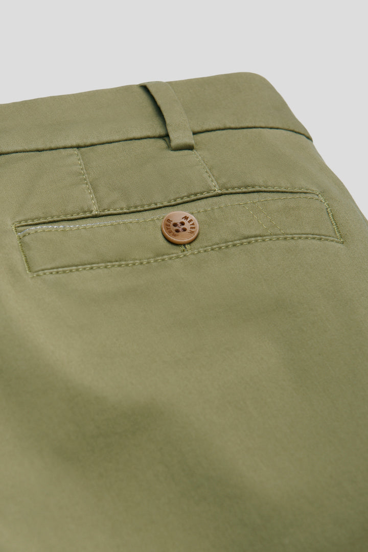 Meyer chino NEW YORK 1-8130-90% Katoen (BIO) • 7% Kapok • 3% Elastaan | 280g-HEREN BROEKEN-Groen