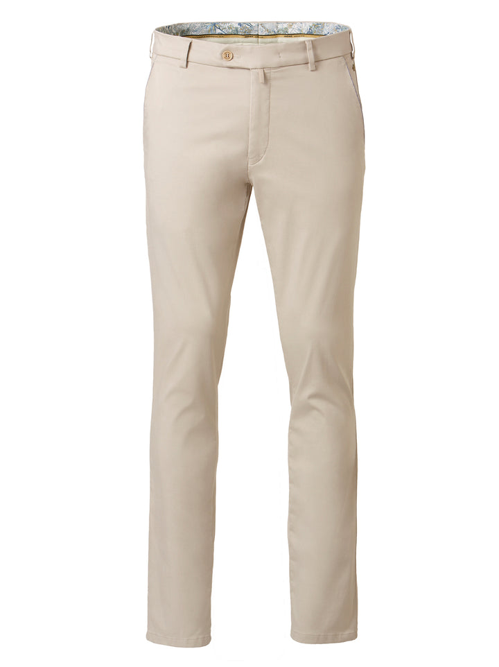 Meyer chino NEW YORK 1-8130-90% wol, 7% kapok. 3% elasthaan-HEREN BROEKEN-Beige
