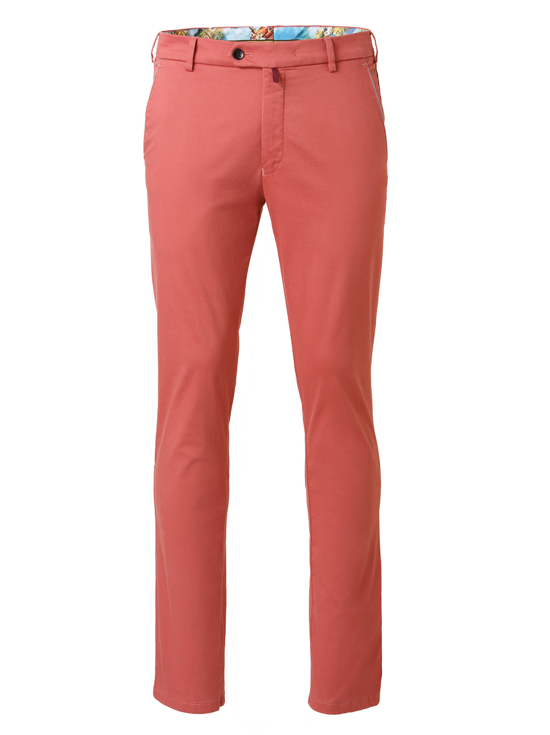 Meyer chino NEW YORK 1-8130-90% wol, 7% kapok. 3% elasthaan-HEREN BROEKEN-Rood
