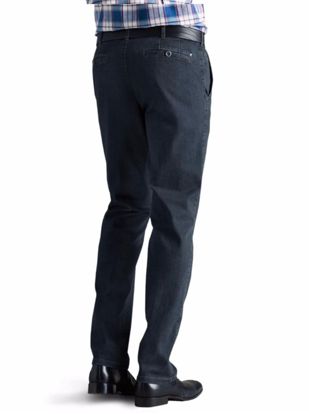 Meyer chino Roma-93% katoen<br />6% polyester<br />1% elastan-HEREN BROEKEN-Blauw