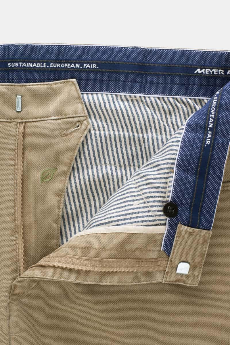Meyer Dublin 5-Pocket Stretch Jeans – Bruin-75% katoen, 21% lyocell, 4% elasthaan-HEREN BROEKEN-Bruin