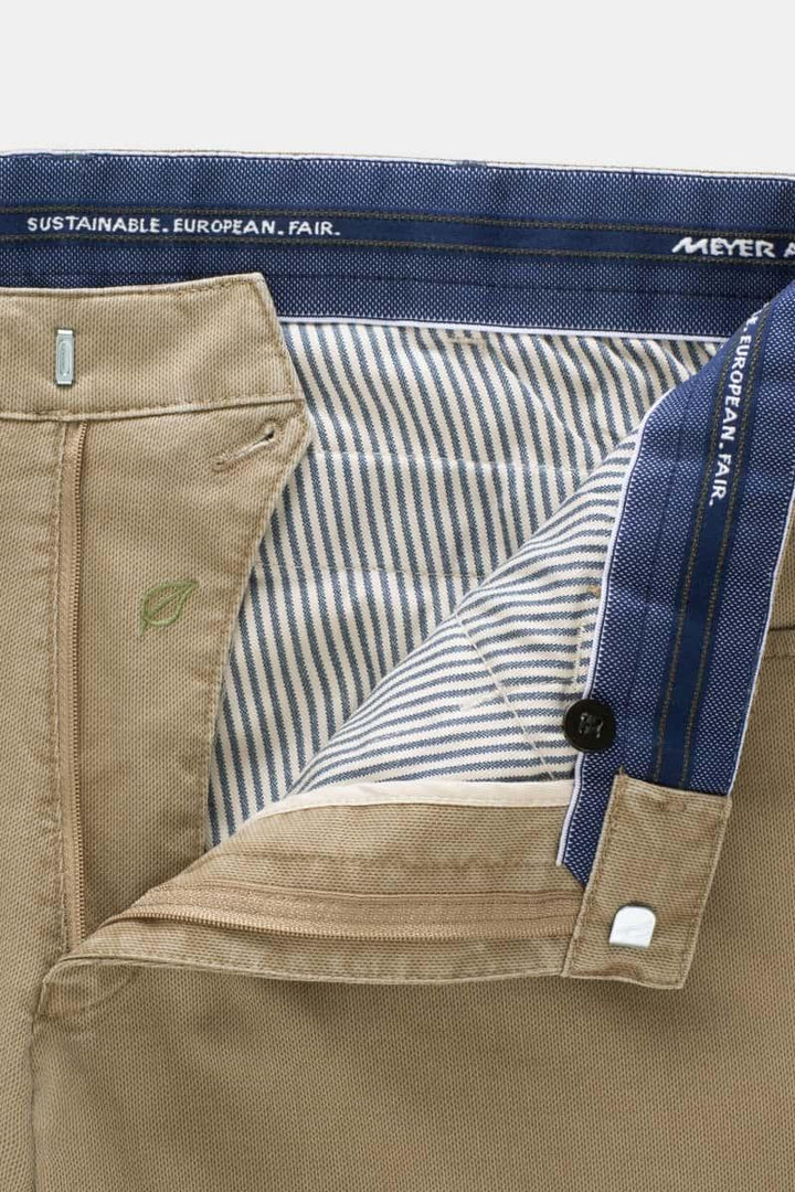 Meyer Dublin 5-Pocket Stretch Jeans – Bruin-75% katoen, 21% lyocell, 4% elasthaan-HEREN BROEKEN-Bruin