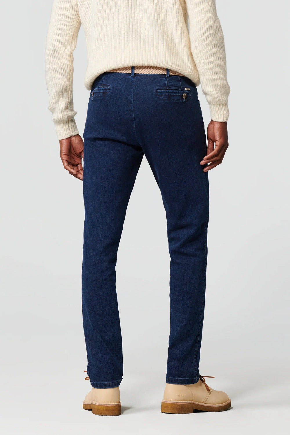 Meyer Dublin Modern Fit Jeans – Blauw-92% katoen, 6% polyester, 2% elastaan-HEREN BROEKEN-Blauw