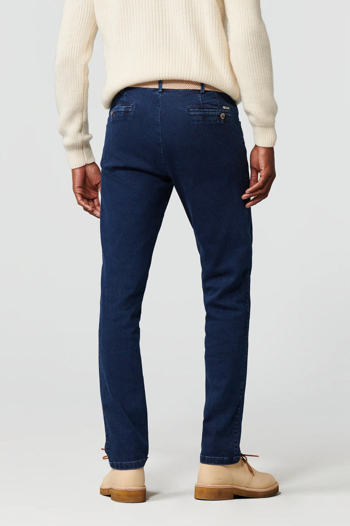 Meyer Dublin Modern Fit Jeans – Blauw-92% katoen, 6% polyester, 2% elastaan-HEREN BROEKEN-Blauw