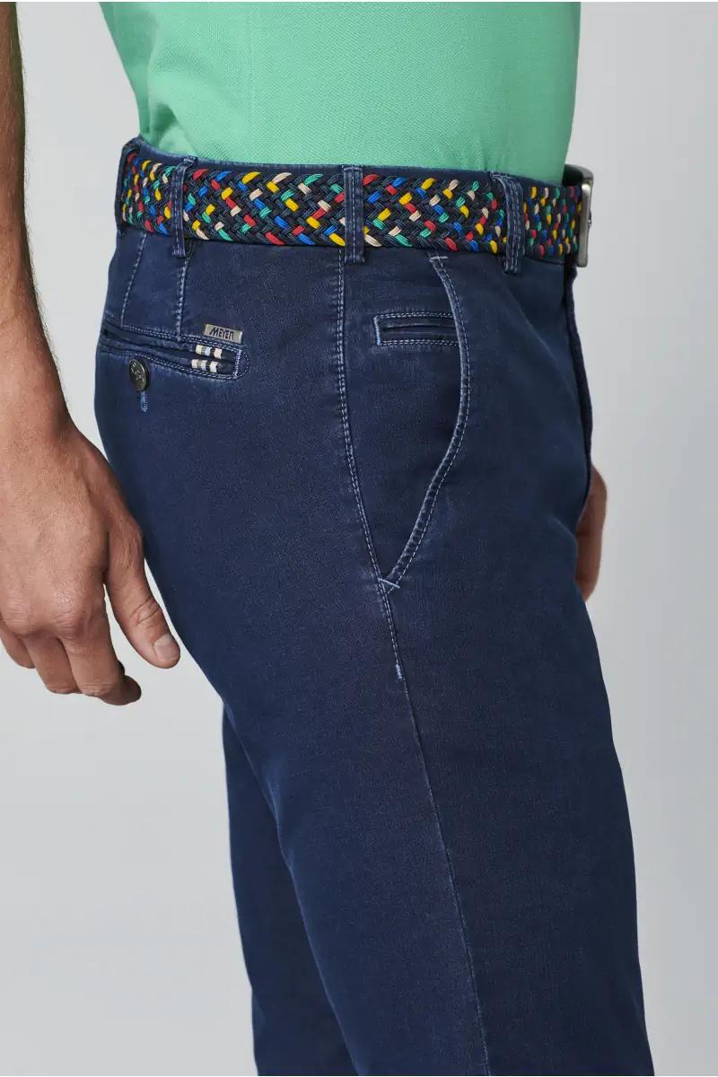 Meyer jeans pantalon BONN-83% katoen, 13% polyester, 4% elasthaan-HEREN BROEKEN-Blauw