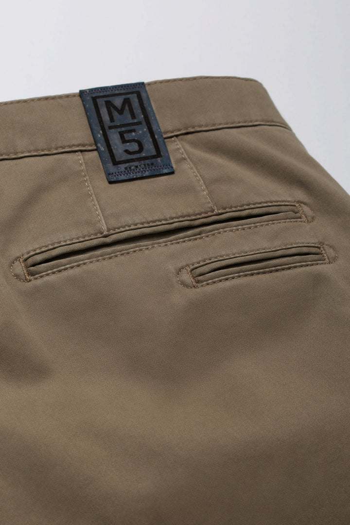 Meyer M5 Slim Fit 5‑Pocket Broek – Groen-89% katoen, 8% elastomultiester, 3% elastaan-HEREN BROEKEN-Groen