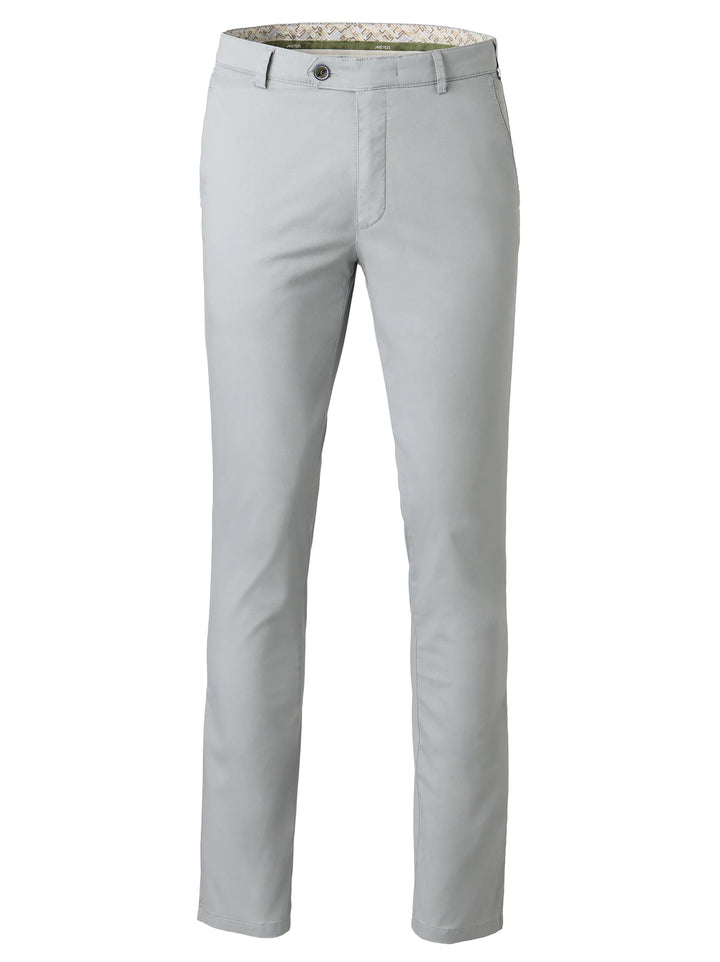 Meyer New York Chino 1-5074 – Grijs-98% katoen, 2% elastaan-HEREN BROEKEN-Grijs