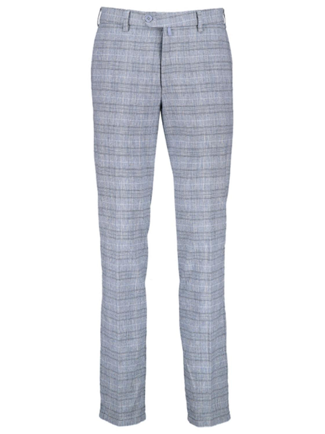 Meyer pantalon BONN 1-8116-68% katoen, 30% linnen, 2% elasthaan-HEREN BROEKEN-Blauw