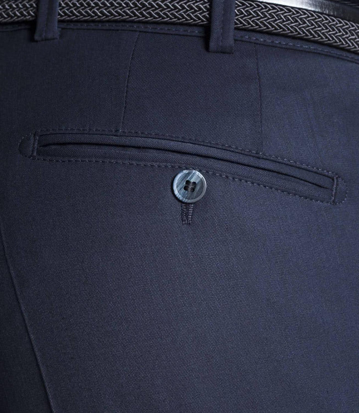 Meyer pantalon Bonn-52% Polyester, 43% Wol, 5% Elastaan-HEREN BROEKEN-Blauw