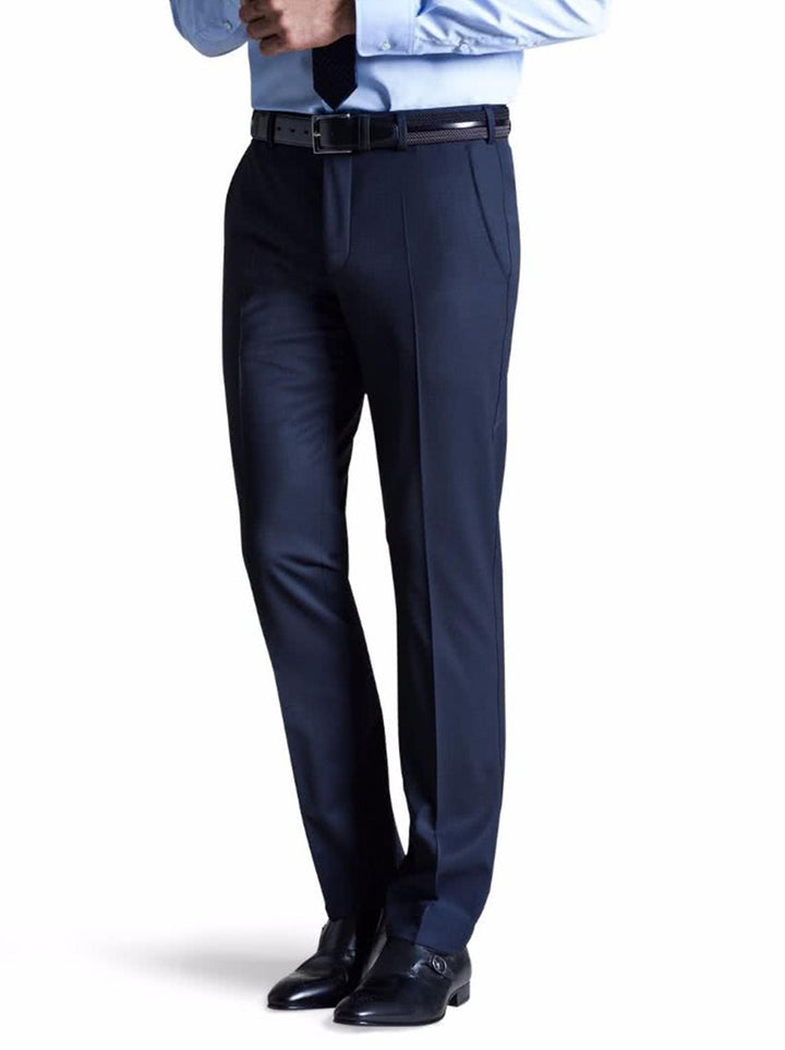 Meyer pantalon Bonn-52% Polyester, 43% Wol, 5% Elastaan-HEREN BROEKEN-Blauw