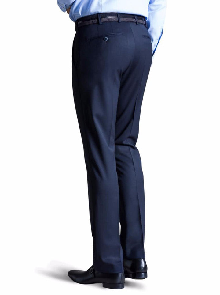 Meyer pantalon Bonn-52% Polyester, 43% Wol, 5% Elastaan-HEREN BROEKEN-Blauw