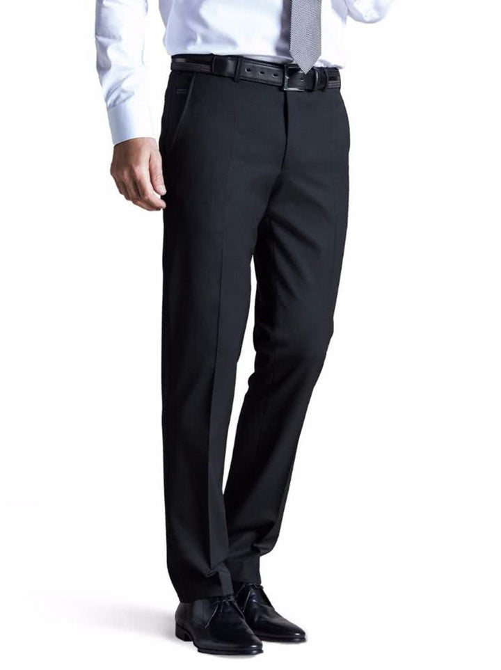 Meyer pantalon Bonn-52% Polyester, 43% Wol, 5% Elastaan-HEREN BROEKEN-Zwart