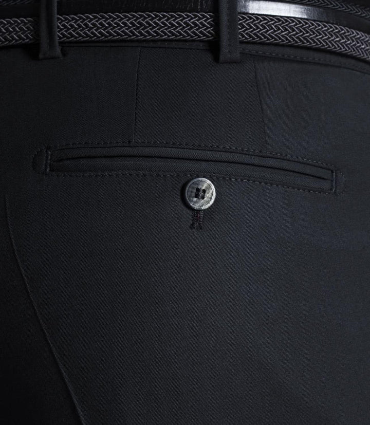 Meyer pantalon Bonn-52% Polyester, 43% Wol, 5% Elastaan-HEREN BROEKEN-Zwart