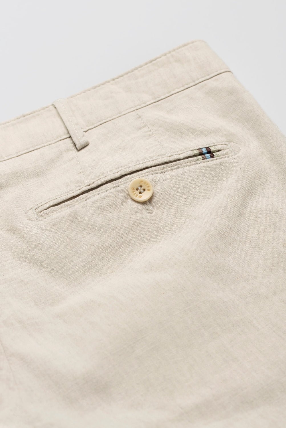 Meyer Roma Chino 1-3020  – Beige-53% linnen, 45% katoen, 2% elastaan-HEREN BROEKEN-Beige