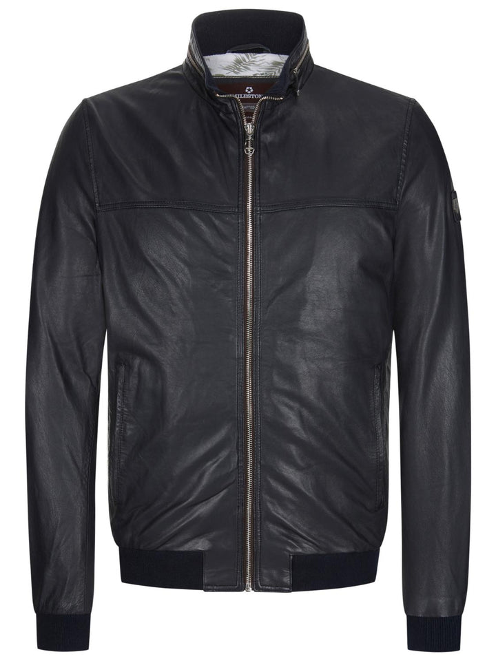 Milestone jack MSMartinus-100% leer-HEREN JASSEN & JACKS-Blauw