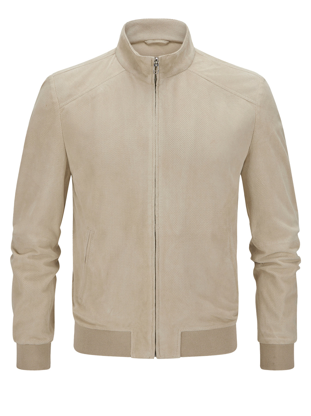 Milestone leren blouson/jack MSToledo-100% suède-HEREN JASSEN & JACKS-Beige