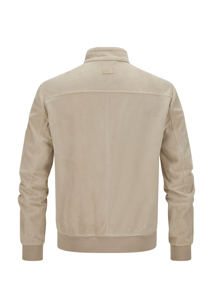 Milestone leren blouson/jack MSToledo-100% suède-HEREN JASSEN & JACKS-Beige