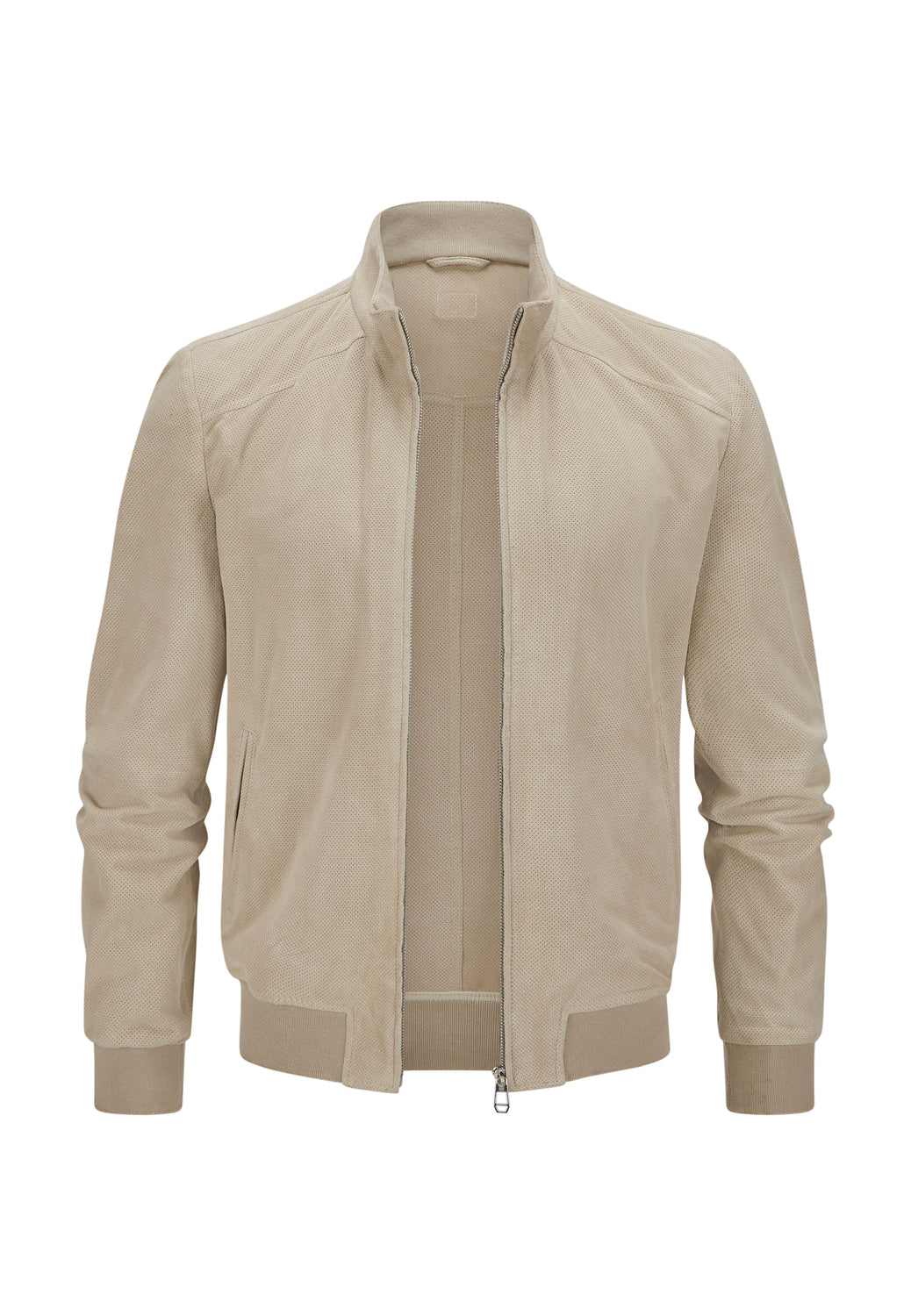 Milestone leren blouson/jack MSToledo-100% suède-HEREN JASSEN & JACKS-Beige