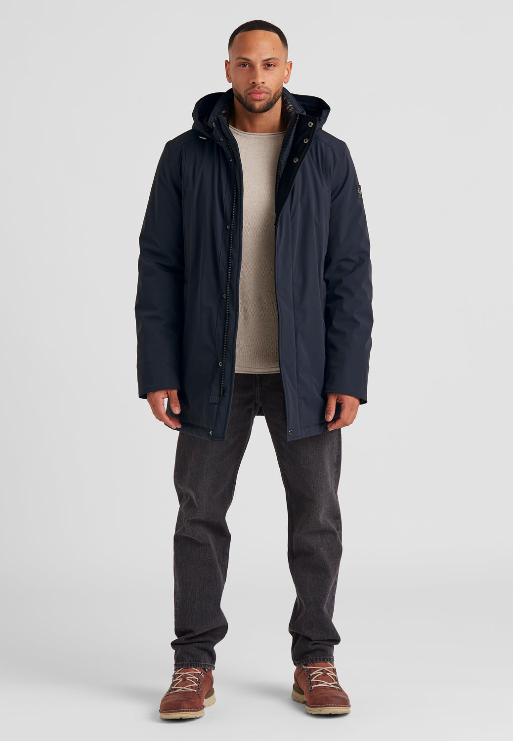 Milestone MS Richmond Parka – Blauw-48% polyamide, 42% polyester, 10% elasthaan-HEREN JASSEN & JACKS-Blauw