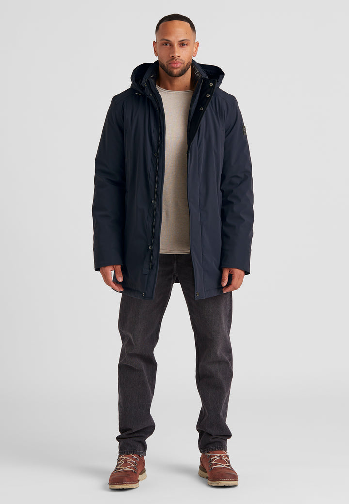 Milestone MS Richmond Parka – Blauw-48% polyamide, 42% polyester, 10% elasthaan-HEREN JASSEN & JACKS-Blauw