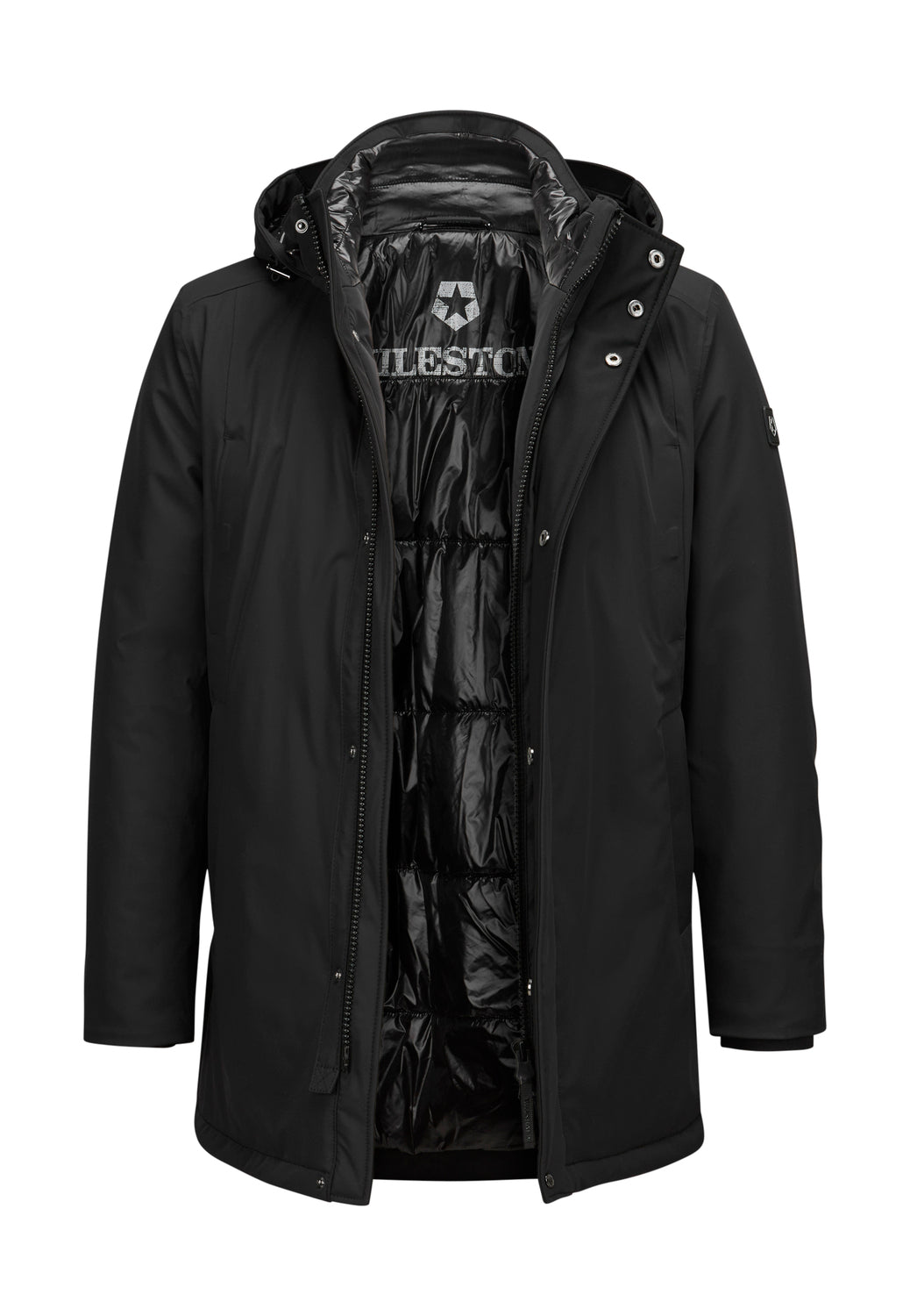 Milestone MS Richmond Parka – Zwart-48% polyamide, 42% polyester, 10% elasthaan-HEREN JASSEN & JACKS-Zwart