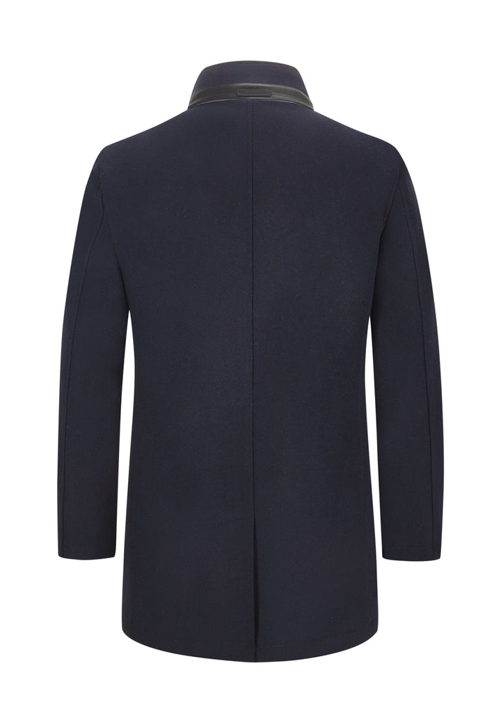 Milestone MsBorgio Wool Coat – Blauw-TKG_Buitenstof: 60% wol + 30% polyester + 10% andere vezels; TKG_Voering: 100% polyester-HEREN JASSEN & JACKS-Blauw