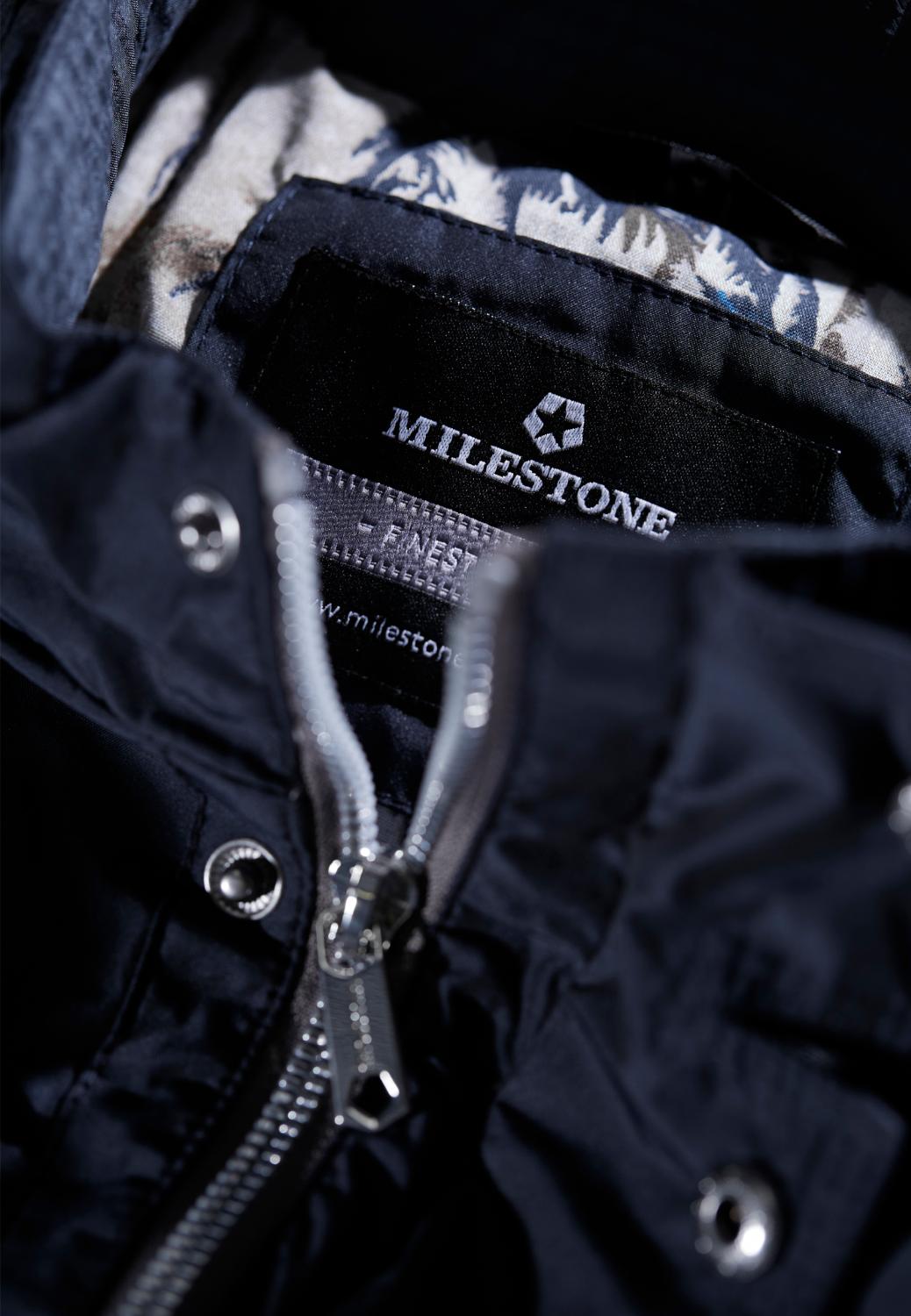 Milestone MSCatello jack-100% polyester-HEREN JASSEN & JACKS-Blauw