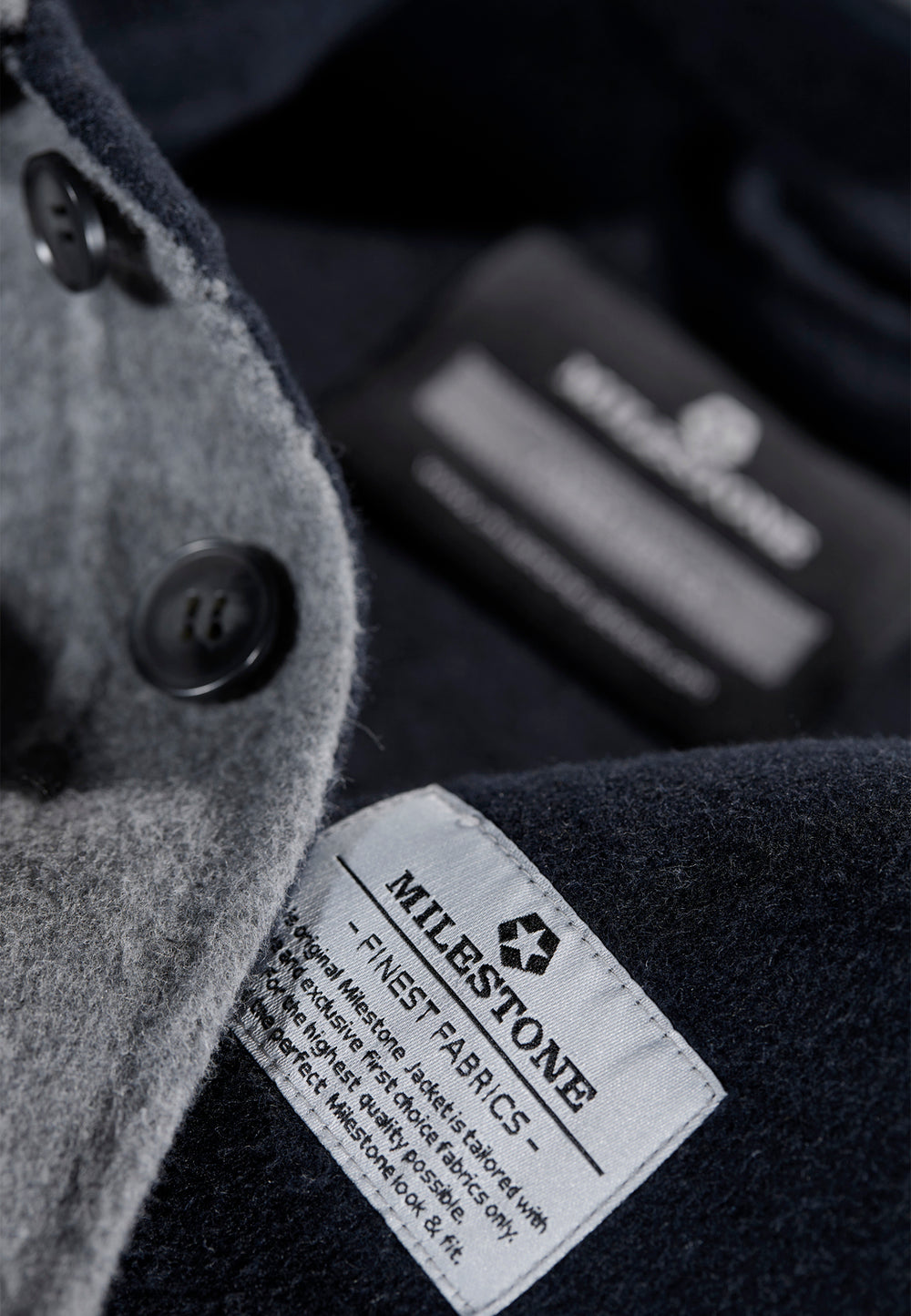 Milestone wollen jack MsBorgo-51% wol, 40% polyester, 4% polyamide, 3% viscose, 2% polyacryl-HEREN JASSEN & JACKS-Grijs