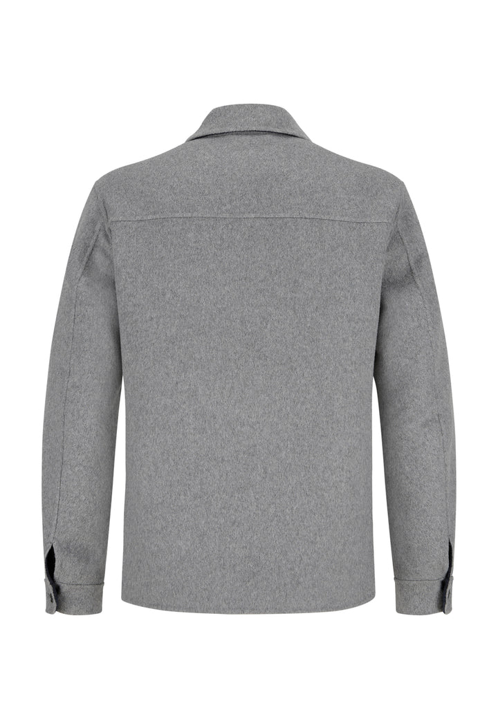 Milestone wollen jack MsBorgo-51% wol, 40% polyester, 4% polyamide, 3% viscose, 2% polyacryl-HEREN JASSEN & JACKS-Grijs