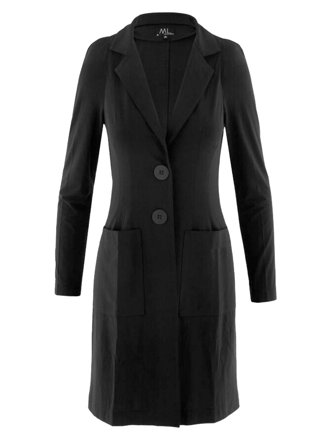 ML Collections blazer 26304-94% viskose, 6% elasthaan-DAMES BLAZERS & GILETS-Zwart