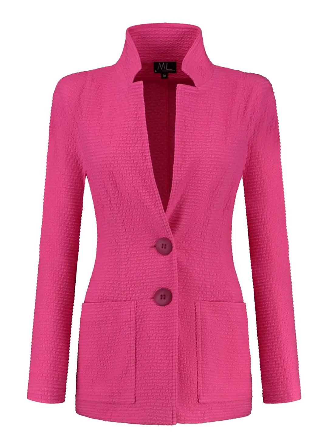 ML Collections blazer 31333-70% katoen, 25% polyamide, 5% elasthaan-DAMES BLAZERS & GILETS-Roze