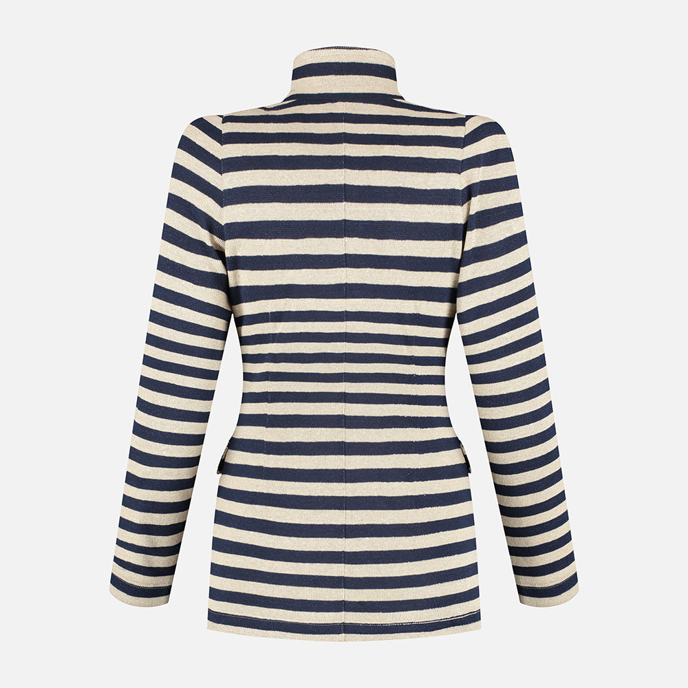 ML Collections blazer 51540-52% Linnen<br />24% Polyester<br />24% Katoen-DAMES BLAZERS & GILETS-Blauw