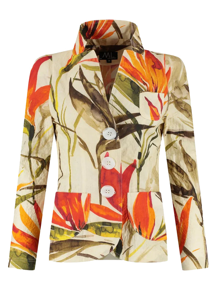 ML Collections Blazer 71705 - Oranje-99% katoen, 1% elastaan-DAMES BLAZERS & JASJES-Oranje